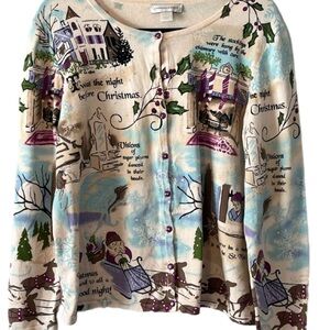 W Sz XL Christmas Sweater - “Night Before Christmas” Themed